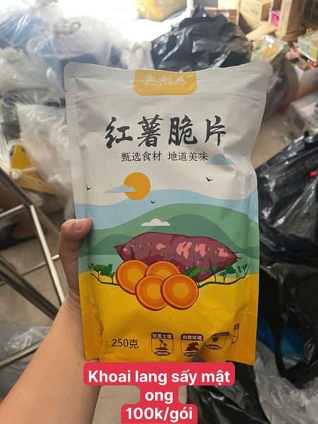 Khoai lang sấy mật ong nội địa Trung gói 250g Kaliyou thơm ngon giòn